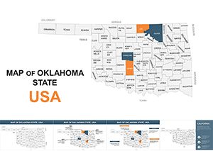 USA maps: Keynote Map of Oklahoma template