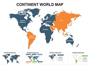 Continent World Map: Keynote maps of World