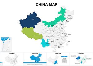 Provinces of China Maps for Keynote Presentation