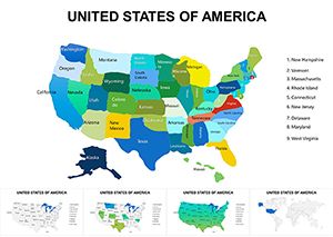 United States America Keynote maps templates
