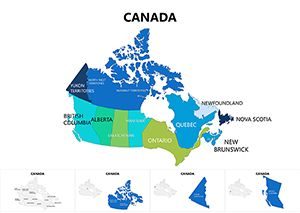 Complete Canada Keynote maps Templates