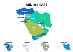 Complete Middle East Keynote map template