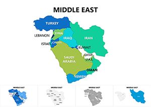 Complete Middle East Keynote map, Middle East Presentation template