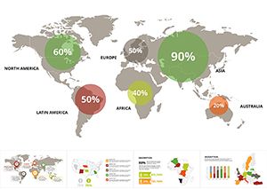 Modern Map of World for Keynote