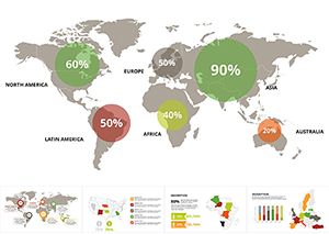 Modern Map of World for Keynote | Download High-Quality Templates
