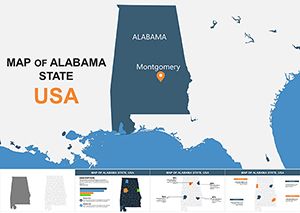 Editable Alabama Map Keynote Template - Professional Designs