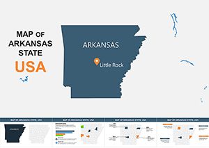 US States map: Keynote maps of Arkansas template