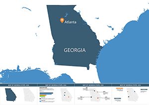 Georgia USA Keynote maps Templates