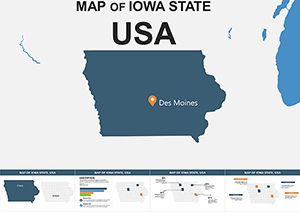 USA Iowa Maps for Keynote Presentation