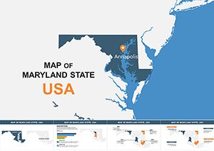 Map Maryland State: Keynote Maps of Maryland State template