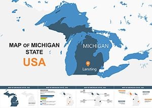 Map of Michigan for Apple Keynote