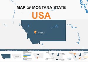 US State Montana Keynote map template