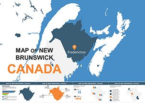 New Brunswick Canada Keynote map template