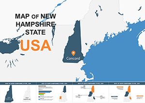 New Hampshire USA Keynote maps Templates