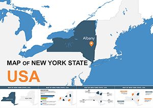 New York USA Keynote map template