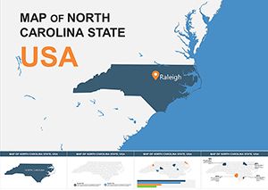 North Carolina USA Keynote maps Templates