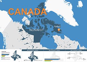 Nunavut Canada Keynote maps Templates