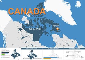 Nunavut Canada Maps Template for Keynote Presentation - Download
