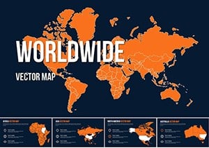 World Map with Countries for Keynote Presentation