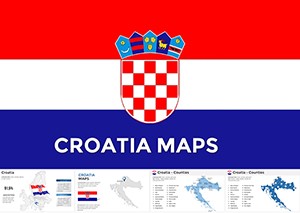 Croatia Keynote Maps Template for Presentation