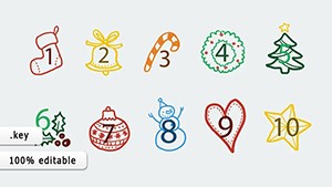 Numbers Christmas Keynote shapes