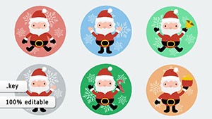 Stickers Santa Clauses Keynote shapes
