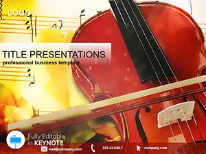 Violin for the study of music Keynote templates