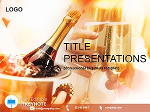 Order Champagne Keynote template and themes for Presentation