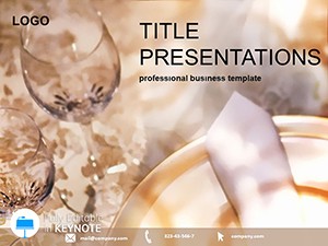 Restaurant Utensils Keynote Template for Presentation