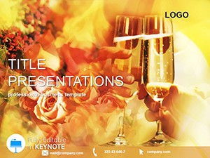 Flowers and Champagne Keynote Template - Professional Presentation Designs