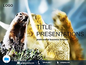 Family of chipmunks Keynote templates