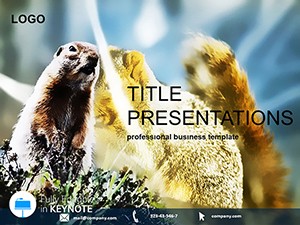 Animal Chipmunk Keynote Themes - Presentation Template
