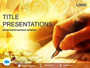 Sign financial documents Keynote templates