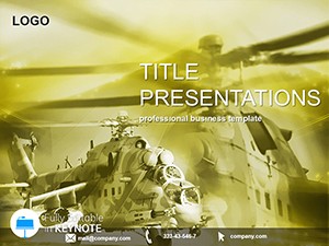 Military helicopter on a mission Keynote templates