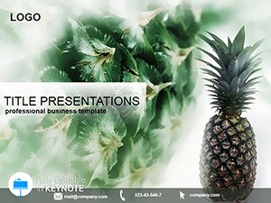 Delicious pineapple Keynote templates