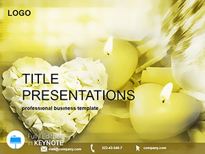 Heart with flower petals for the beloved Keynote Template