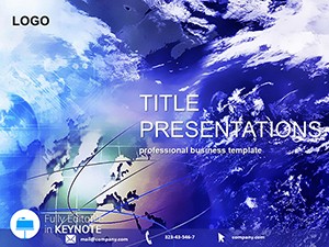 Earth From Space Background Keynote Template: Presentation