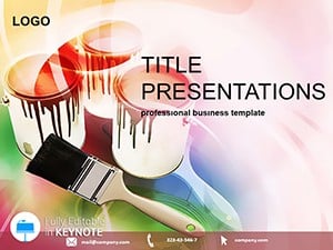 Dyes of different colors Keynote Template for presentation