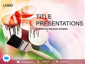 Dyes of different colors Keynote Template for presentation