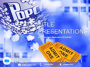 Movie tickets and popcorn Keynote Template