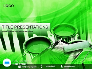 Paints Background Keynote templates for presentation