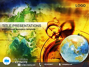 World Travel Map Keynote Template Presentation