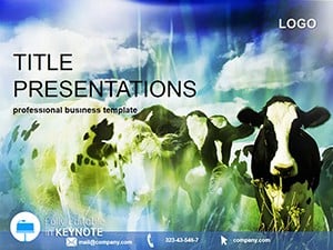 Cows and farm Keynote Templates