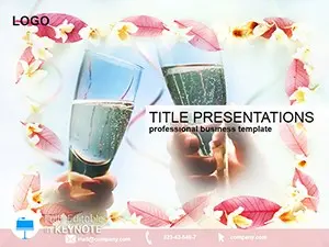 Exquisite Congratulations to the Newlywed Keynote Template for Download