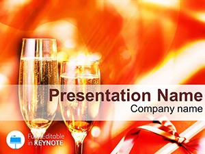 Holiday toasts Keynote Template for Presentations