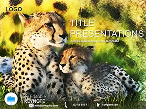 Leopard: predatory animal Keynote Template