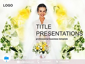 Wedding dress and bouquet Keynote Template