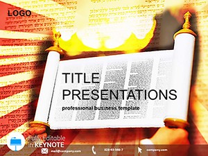 Torah Keynote Template, Background for Presentation