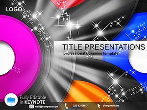 DJ disco Keynote templates - themes