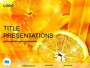 Lemon juice Keynote template and themes